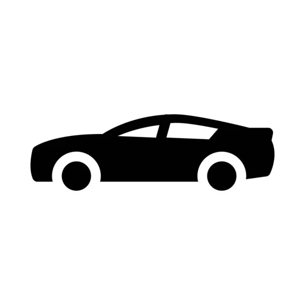 Automobile Vecteur Glyphe Plat Icône — Image vectorielle