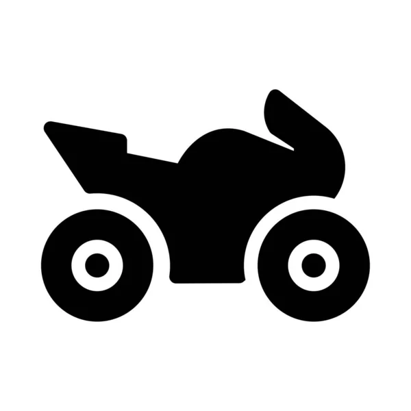 Scooter Vector Glyph Platte Pictogram — Stockvector