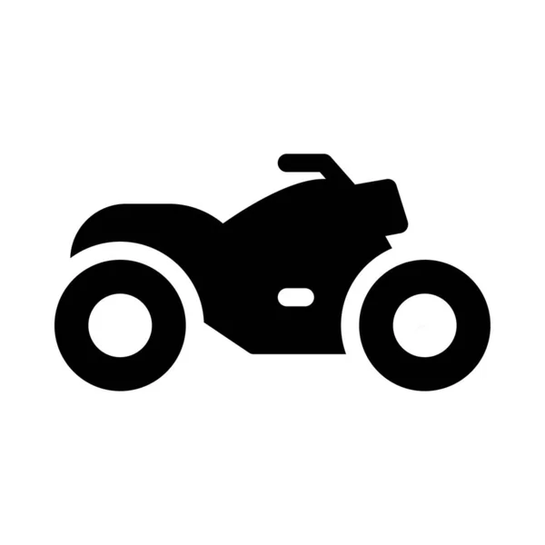 Motorcycle Vector Glyph Flat Icon — 스톡 벡터