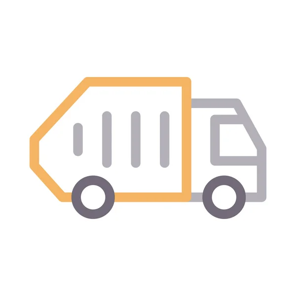 Lorry Vector Color Line Icon — Stock vektor