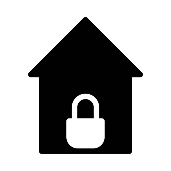 Secure Vector Glyph Flat Icon — Stock Vector