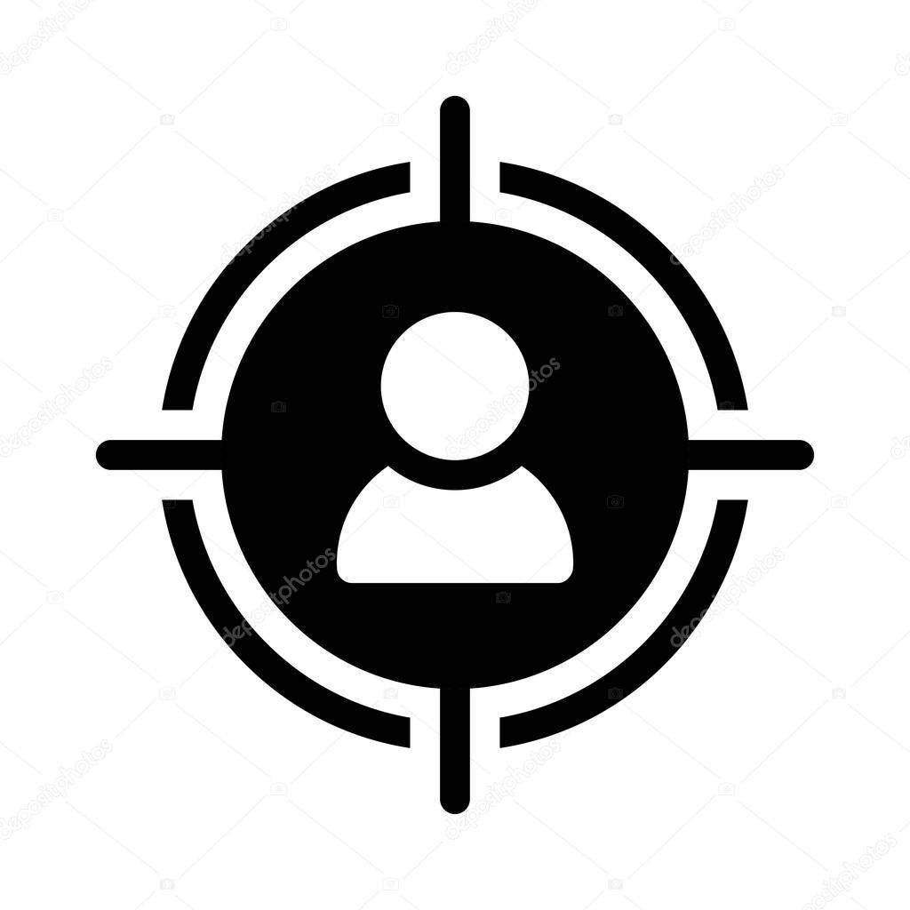 user vector glyph flat icon 