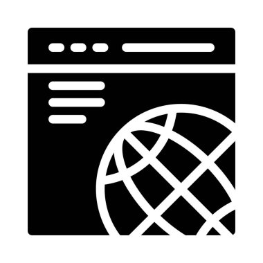 sayfa vektör glyph düz simgesi 