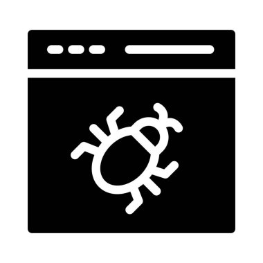 malware vektör düz simge 