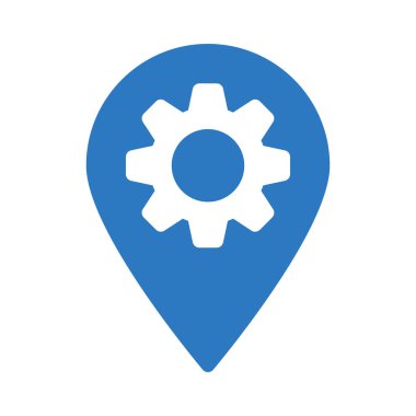 konum vektör renk simgesi 