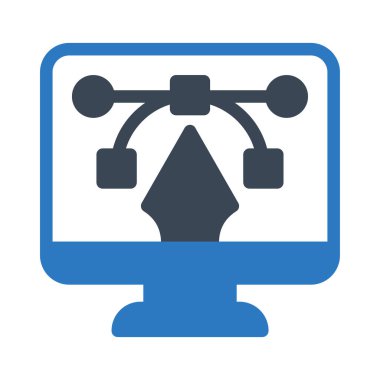 Eğri vektör renk simgesi 