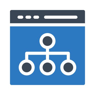 bağlantı vektörü renk simgesi 