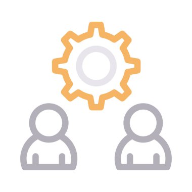 Geliştirme vektörü düz çizgi simgesi 