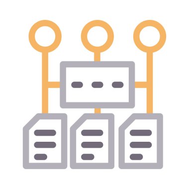 belge vektörü düz çizgi simgesi 