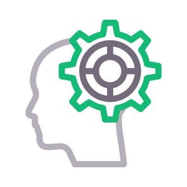 fikir vektörü düz çizgi simgesi 