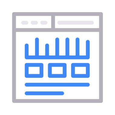 Web sayfası düz çizgi simgesi 