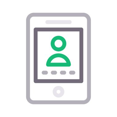 mobil vektör düz çizgi simgesi 