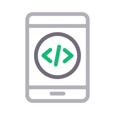 programlama vektörü düz çizgi simgesi 