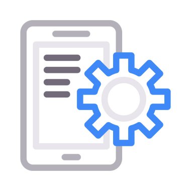 telefon vektörü düz çizgi simgesi 