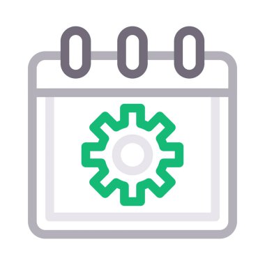 tarih vektörü düz çizgi simgesi 