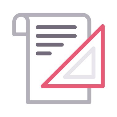 açıölçer vektör düz çizgi simgesi 