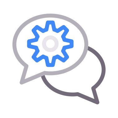 sohbet vektörü düz çizgi simgesi 