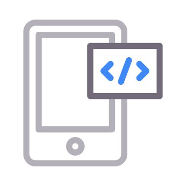 programlama vektörü düz çizgi simgesi 