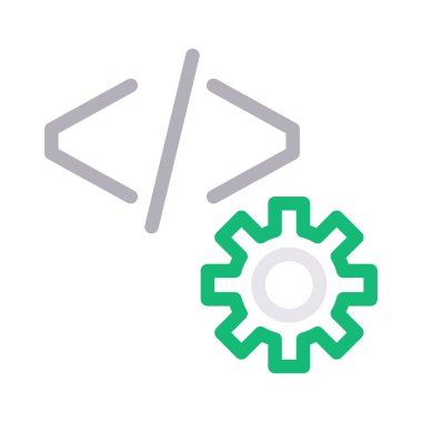 Geliştirme vektörü düz çizgi simgesi 