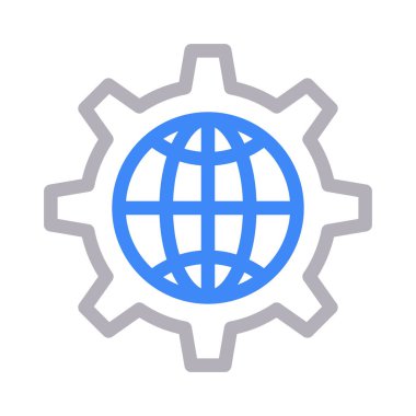 tarayıcı vektörü düz çizgi simgesi 