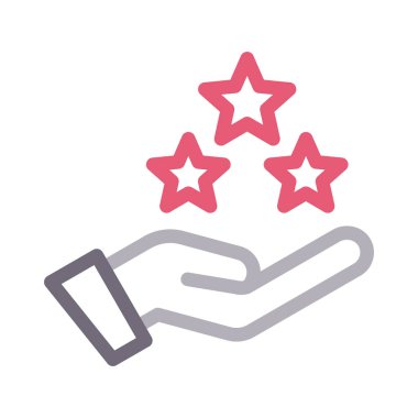 yıldız vektörü düz çizgi simgesi 