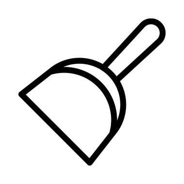 Temizleme vektörü ince çizgi simgesi 