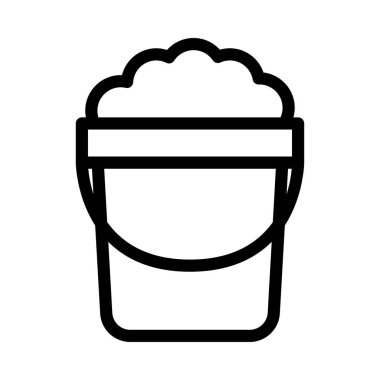 kova vektörü ince çizgi simgesi 