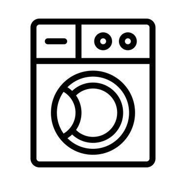 makine vektörü ince çizgi simgesi 