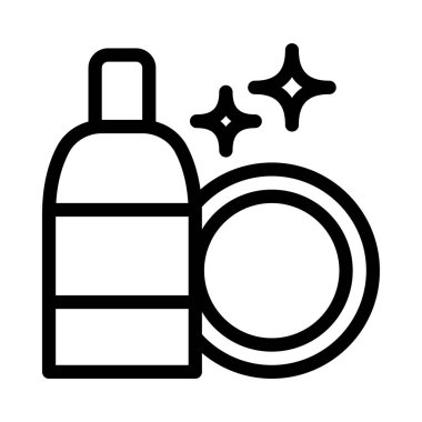 tabak vektörü ince çizgi simgesi 