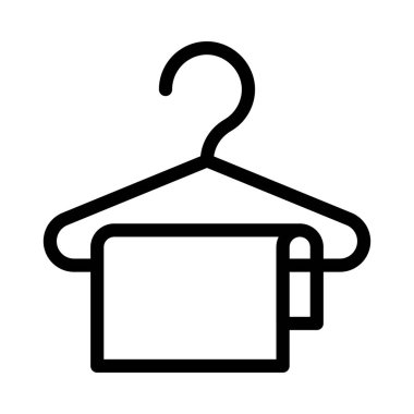 Havlu vektörü ince çizgi simgesi 