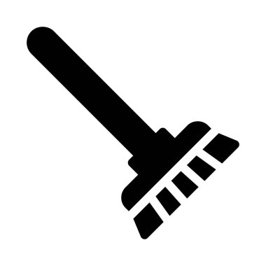 Süpürge vektör düz simgesi 