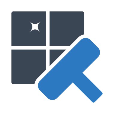 temizleme vektörü renk simgesi 