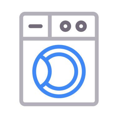 makine vektörü düz çizgi simgesi 