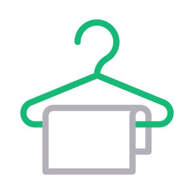 Havlu vektörü düz çizgi simgesi 