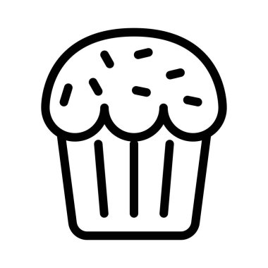 cupcake vektör düz simge 