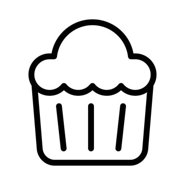 Kek vektörü kabartması düz simge 