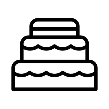 doğum günü vektörü düz simgesi 