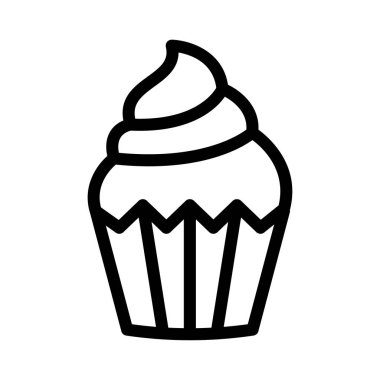 Kek vektörü kabartması düz simge 