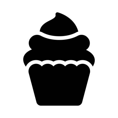 Kek vektörü kabartması düz simge 