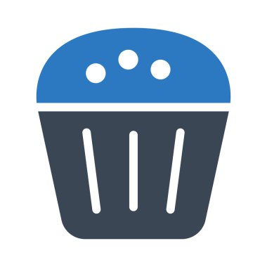 Kek vektörü kabartma renk simgesi 