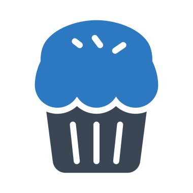 Kek vektörü kabartma renk simgesi 