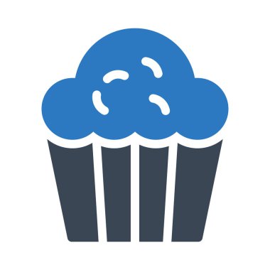 Kek vektörü kabartma renk simgesi 