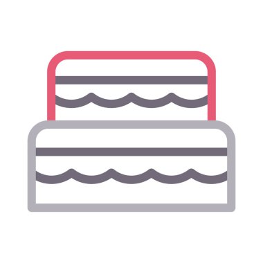 doğum günü düz çizgi simgesi 