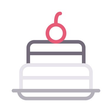 tatlı düz çizgi simgesi  