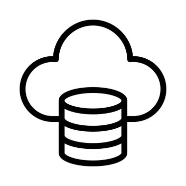 veritabanı vektörü ince çizgi simgesi 