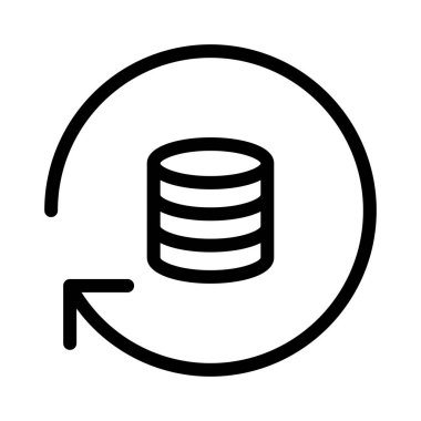 sunucu vektörü ince çizgi simgesi 