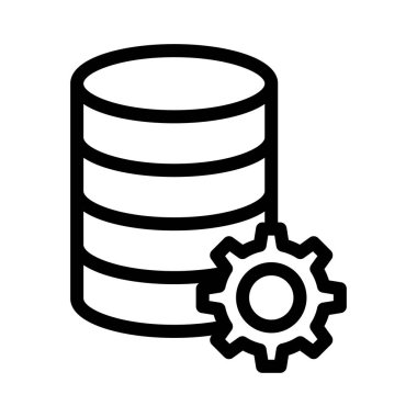 sunucu vektörü ince çizgi simgesi 