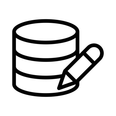 veritabanı vektörü ince çizgi simgesi 