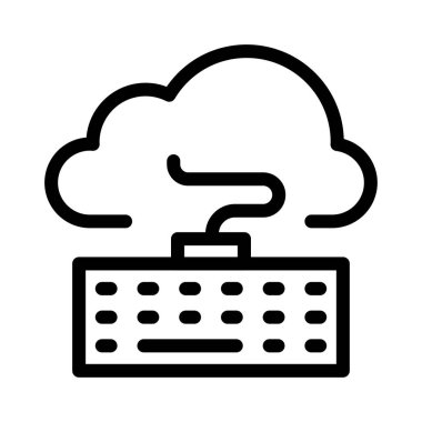 Klavye vektörü ince çizgi simgesi 