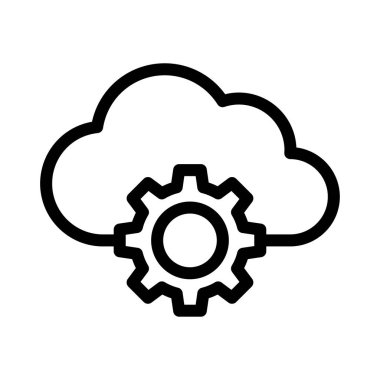 bulut vektörü ince çizgi simgesi 